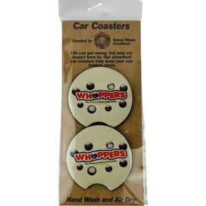 Car Coasters Whoppers Chocolate Candy Bar Snack Junk Food Set of 2 Neoprene